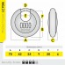 70mm, 4-Digit Combination Moon Disc Padlock